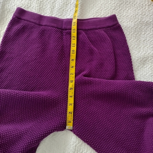 Free People Beach Hailee Knit Pull On Pants Purple Sz L - Picture 9 of 10